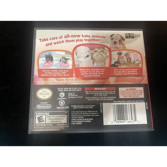 Petz: Puppyz & Kittenz (Nintendo DS, 2011)-CIB - Picture 2 of 3